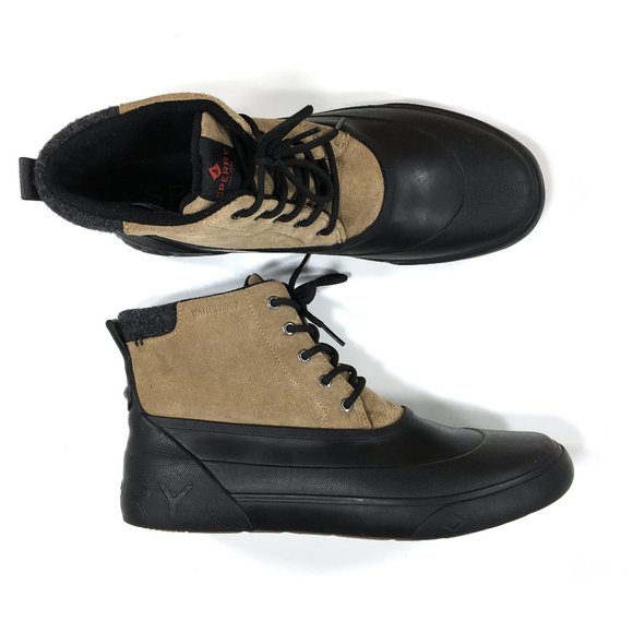 sperry cutwater deck boot black